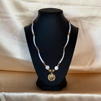 Image 6 of Dentalium Necklace (brown/gold)
