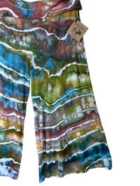 Image 8 of ♻️ UPCYCLED XL Jersey Knit Wide Leg Crop Pants in Cool Geode Ice Dye