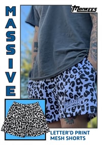 Image 2 of Letter’d Print Mesh Shorts - WHITE