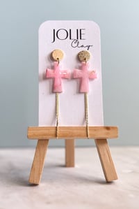 Pink Cross Dangle