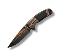 Image 1 of Handmade Copper Damascus Knife