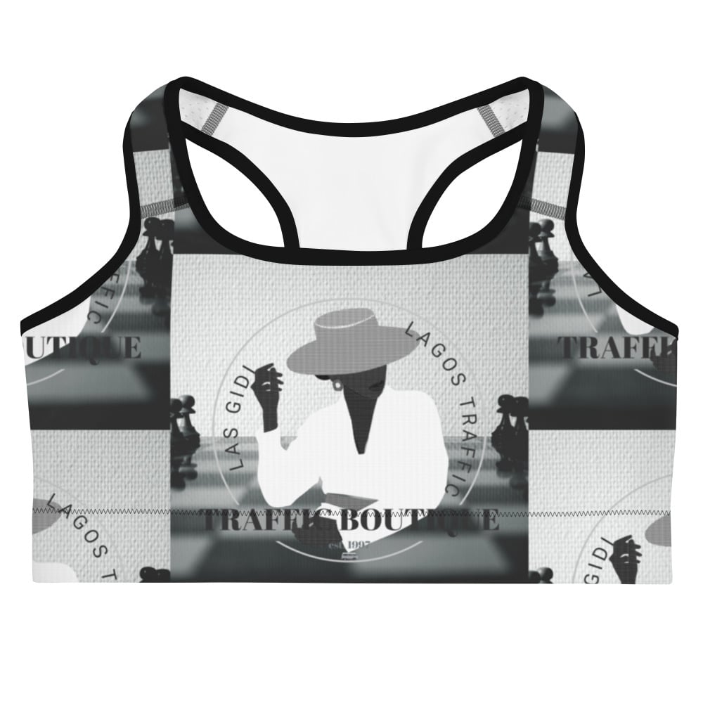 LAS GIDI TRAFFIC BOUTIQUE SPORTS BRA (BLK/WHT)