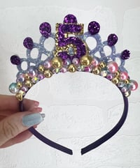 Image 6 of Purple, Lilac, Pink and gold Pearl Tiara