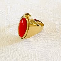 Image 3 of CORAL AND GOLD RING