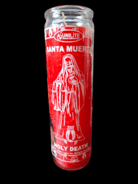 Red Santa Muerte Candles 