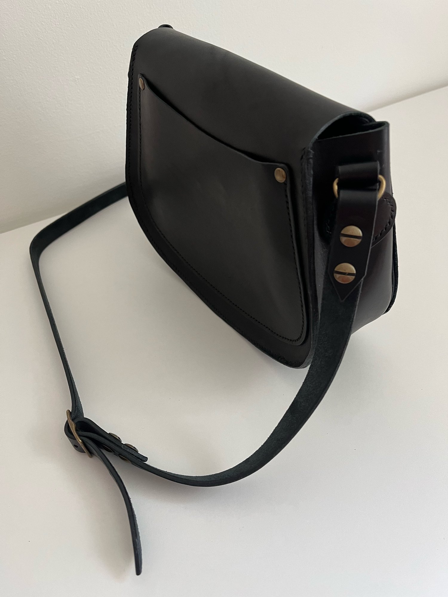 Image of Black Crossbody Saddle Bag