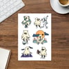Ghosts -  Sticker Sheet (6 Stickers)