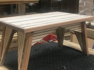 Image of Tad Mebane Signature Art • One-Of-A-Kind Handcrafted Wooden Coffee Table 1