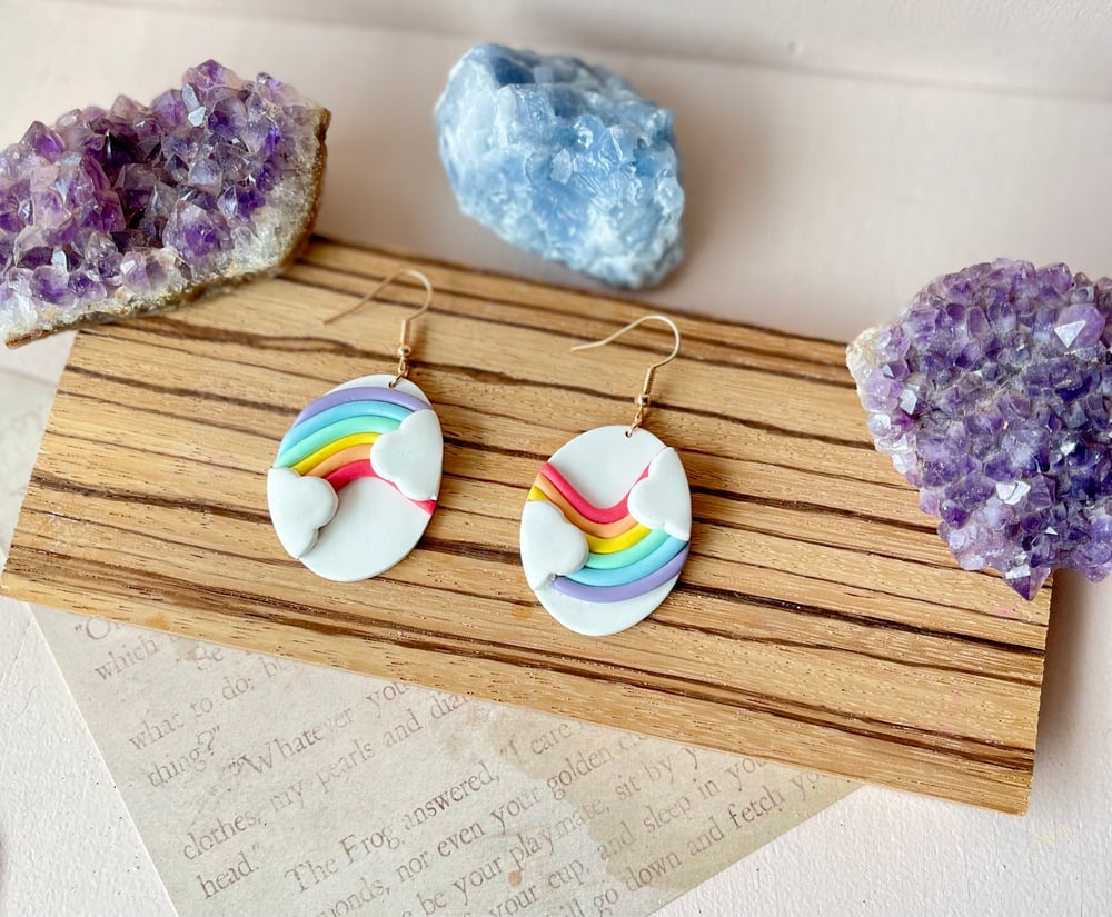 Image of Rainbow Easter Egg Earrings