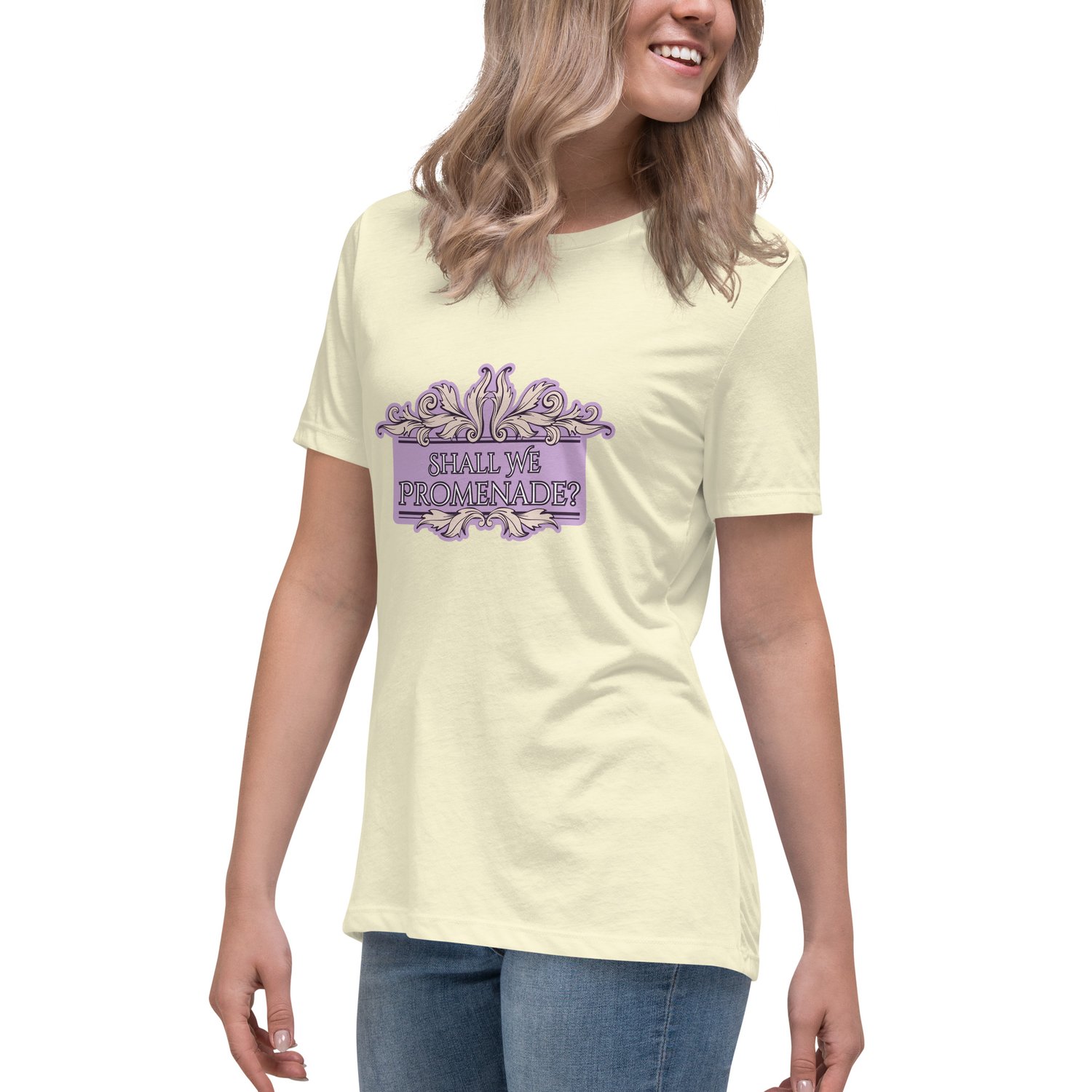 Image of Women's Relaxed T-Shirt shall we promenade bridgerton inspired 