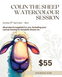 Colin the Sheep Watercolour Session