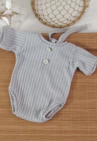 Image 2 of Newborn bodysuit for photo shoots | Robbie| gray