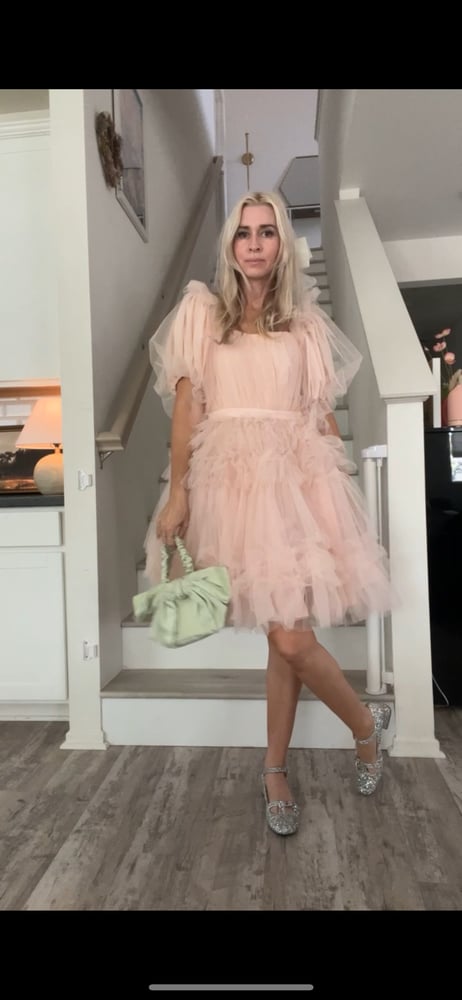 Image of Pale pink frills dress