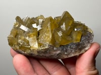 Image 8 of Golden Barite On Purple Fluorite Specimen | Jiangxi China #2765