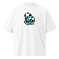 Image 1 of WKF "SELF DESTRUCT" organic oversized high neck t-shirt