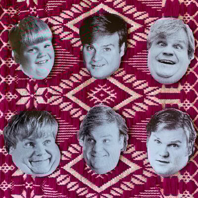 Image of Chris Farley sticker pack