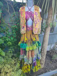 Image 8 of Mykonos Jewelled Waistcoat -Yellow pink  6-8 uk 