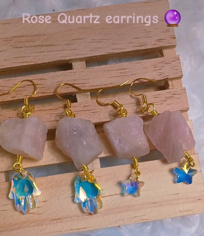 Image of Rose Quartz earrings