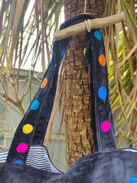 Image 9 of Wanderlust - Velvet oversized tote bag HIPPIE