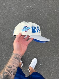 Image 4 of BLUE BRIM OFF WHITE MINNESOTA TWINS CUSTOM FITTED CAPS