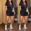 Black 2pc Colar Set (Great Stretch) SMALL & MED