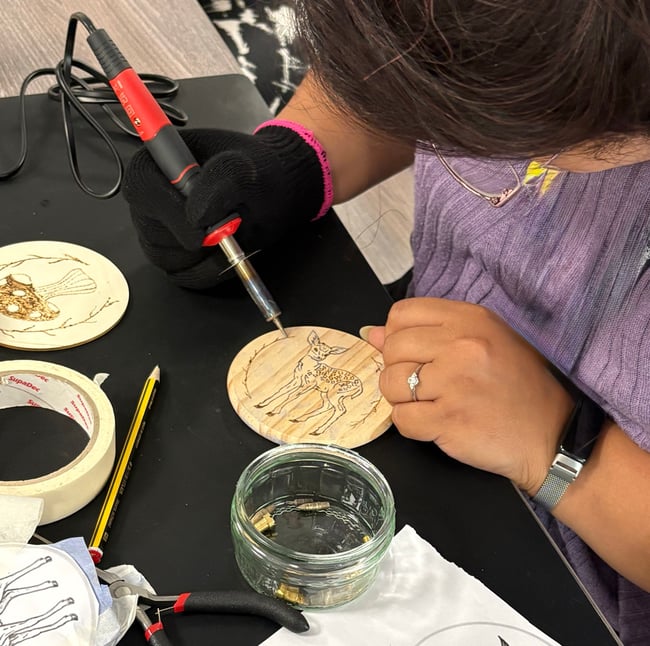 Pyrography workshops: coasters 