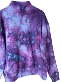 Image 9 of S Ladies Quarter-Zip Pullover in Purple Haze Ice Dye