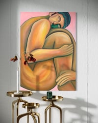 Image 2 of Burning skin, peinture à l'huile et acrylique, 92x65cm, 2024 Paris