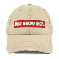 Image 7 of Just Grow Rich. Distressed Dad Hat