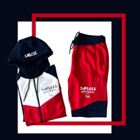 Image 3 of SayLess Tech Suit (navy blue/red/white)