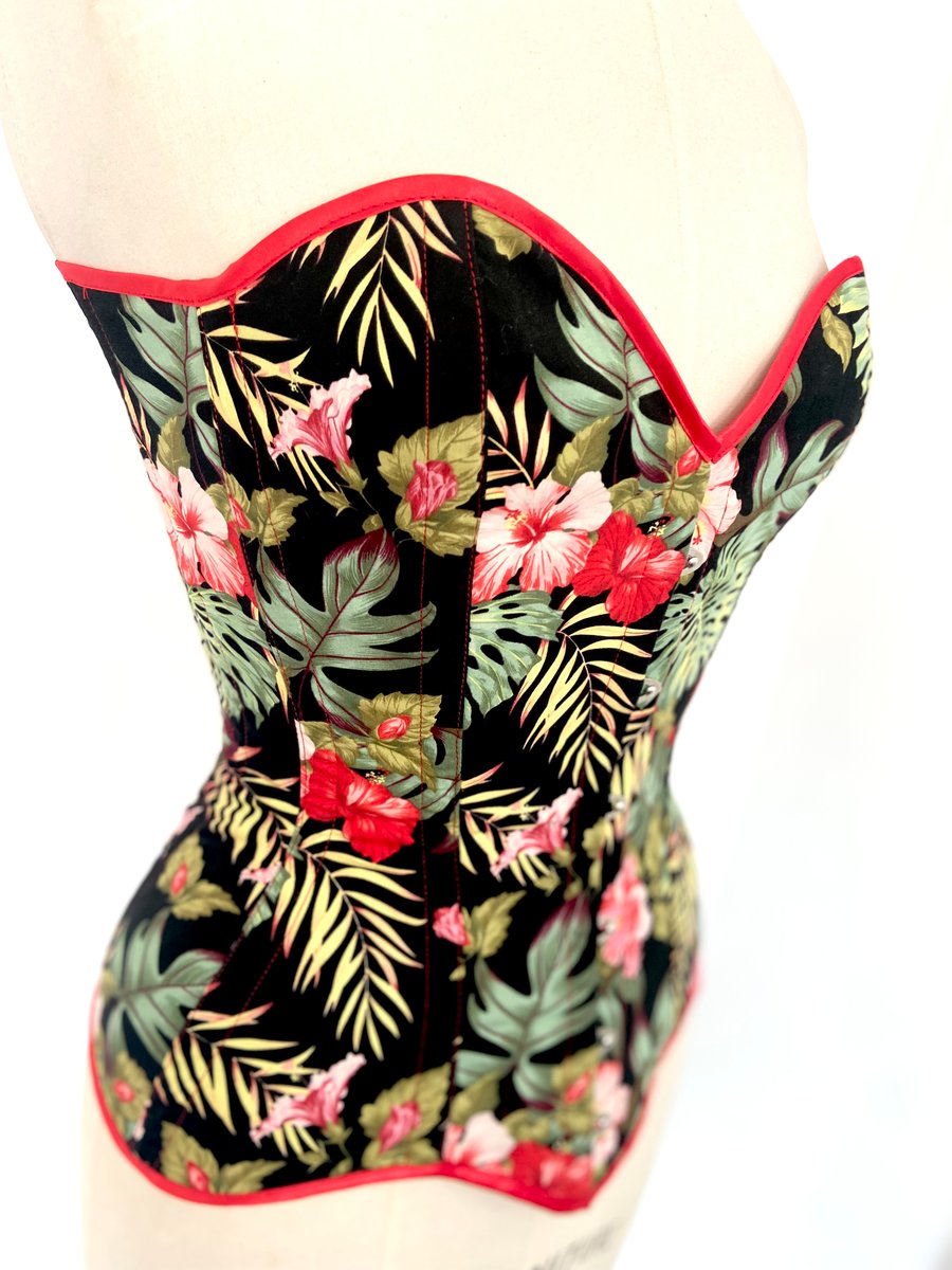 Image of TROPICAL BLACK CORSET