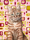Orange Tabby Cat Original Painting