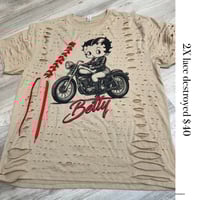 2X Betty motorcycle lace destroyed 