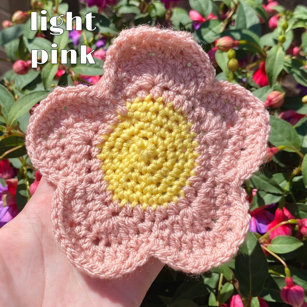 Image of Crochet Flower Coaster (summer colours)