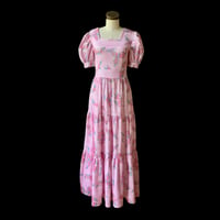 Image 1 of Boho Pink Floral Maxi Dress Medium