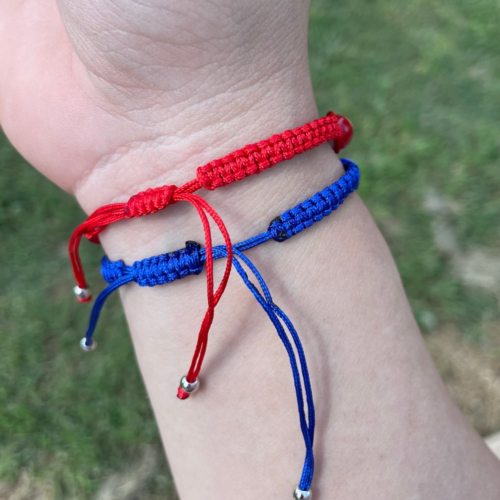 Evil eye bead adjustable bracelet