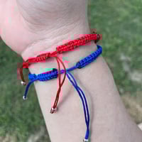 Image 2 of Evil eye bead adjustable bracelet