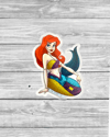 Ariel Dressed as Sally | Clear 3’ inch Vinyl Sticker