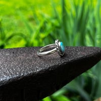 Image 2 of Nevada Turquoise Blue Ring- Size 9
