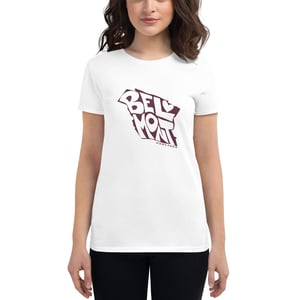 Image of Belmont Map women's t-shirt (white/maroon)