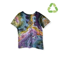 Image 1 of ♻️ UPCYCLED L Ladies Fit Crewneck Tee in Geode Ice Dye