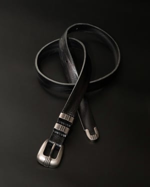 Image of KLDSCOPE - Johnny Leather Belt (Wave)