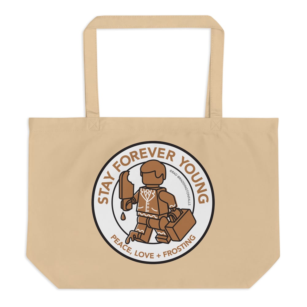 Forever Young Gingerbread Large organic tote bag