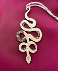 Image 1 of Crowley Snake Wood Ornament