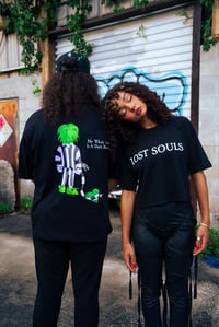 Image 1 of "Beetlejuice-Inspired Oversized Heavyweight Tee - Lost Souls Edition"