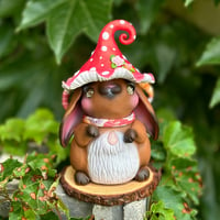 Image 2 of Stella the Mushroom Lop Bunny (Original Large Clay Sculpture)