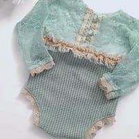 Image 2 of Newborn girls bodysuit | Fiorenza | aquamarine