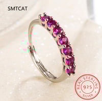 Image 3 of Full Moissanite Ring for Women S925 Sterling Silver with White Gold Plated Diamond Wedding Bridal Ba