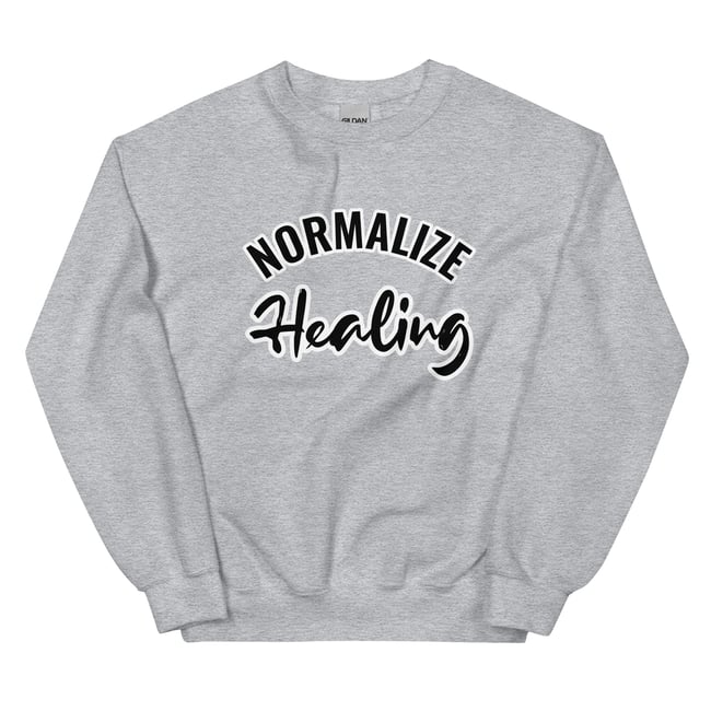 Normalize Healing Outline Script Sweatshirt 