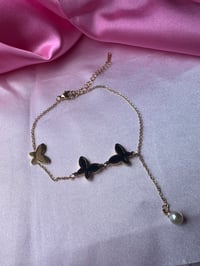 Image 2 of Black Butterfly Anklet 